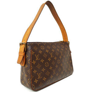 Louis Vuitton Bag Shoulder Viva Leather Brown Monogram Semi Cite